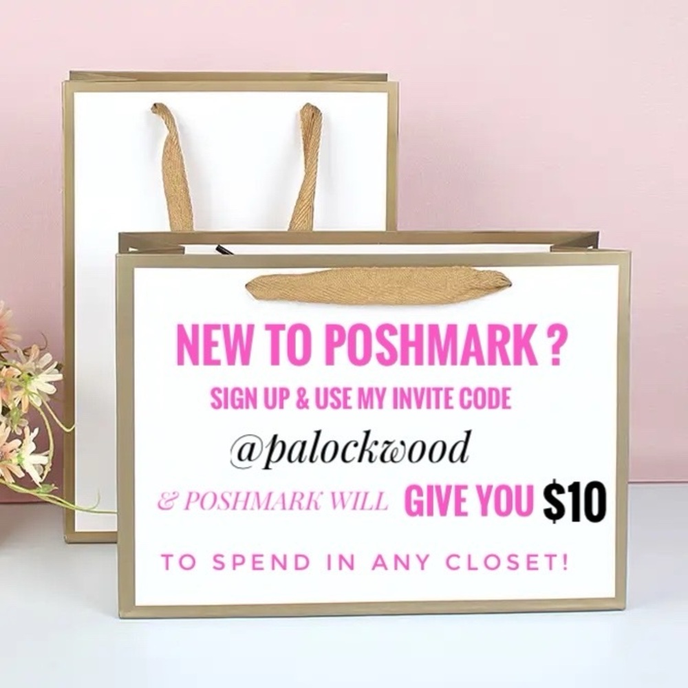 You will get $10 Posh Credit when you sign up to Poshmark with my invite code